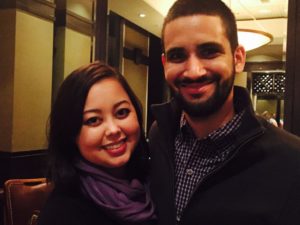 Stephanie Aleite spoke about her journey with rheumatology at the Presidents' Dinner. Here she is pictured with her husband, Andres.